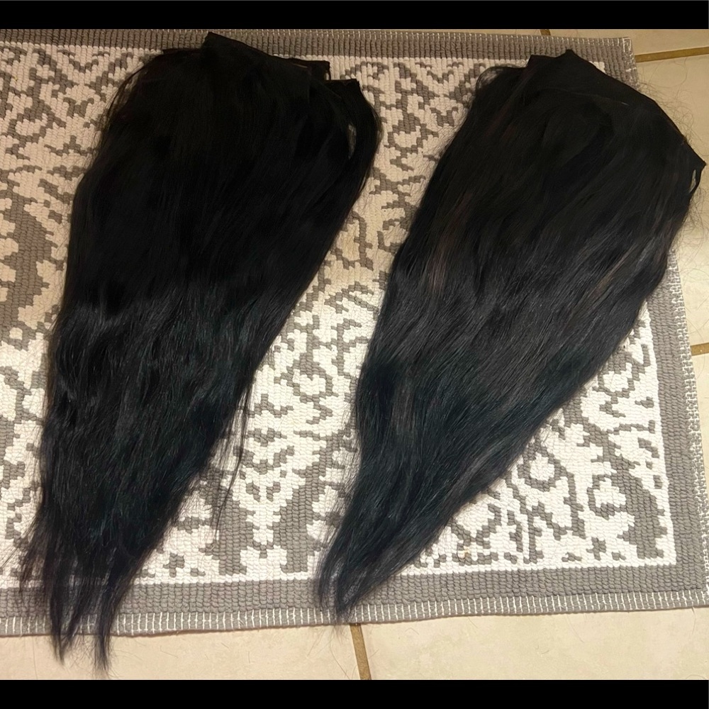 Full set of 100% human hair extensions